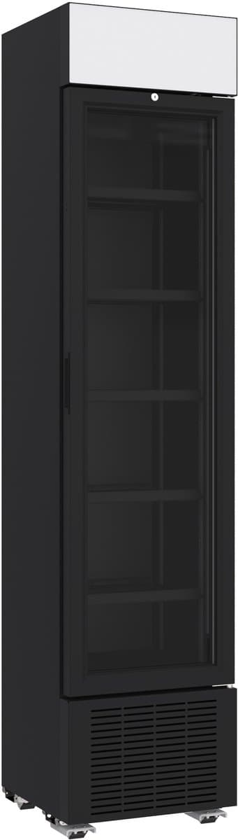 Combisteel Drankenkoeling - Smal Model - 232L - Zwart - +4°C/+10°C - Statisch + Ventilator - Wielen - 450x497x2024mm - Horeca Koelkast