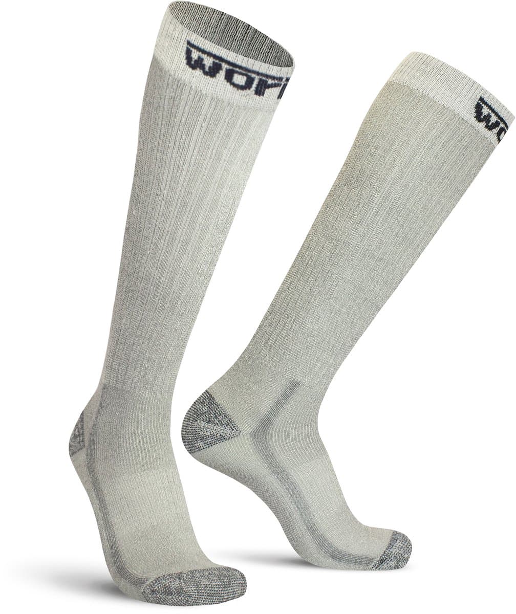 Worik - 2-Pack - Zachte Kniekousen - Dry Tech - Heren / Dames - grijs - 41-43 - SOFK