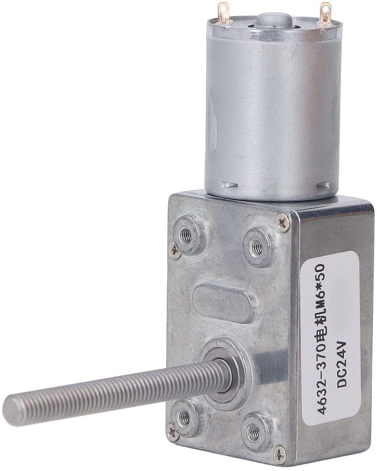 reductiemotor 24V messing spoelreductiemotor met hoog koppel en zelfsluitende functie CW CCW-rotatie voor automatiseringsapparatuur Industriële machines Aluminium behuizin (18RPM)