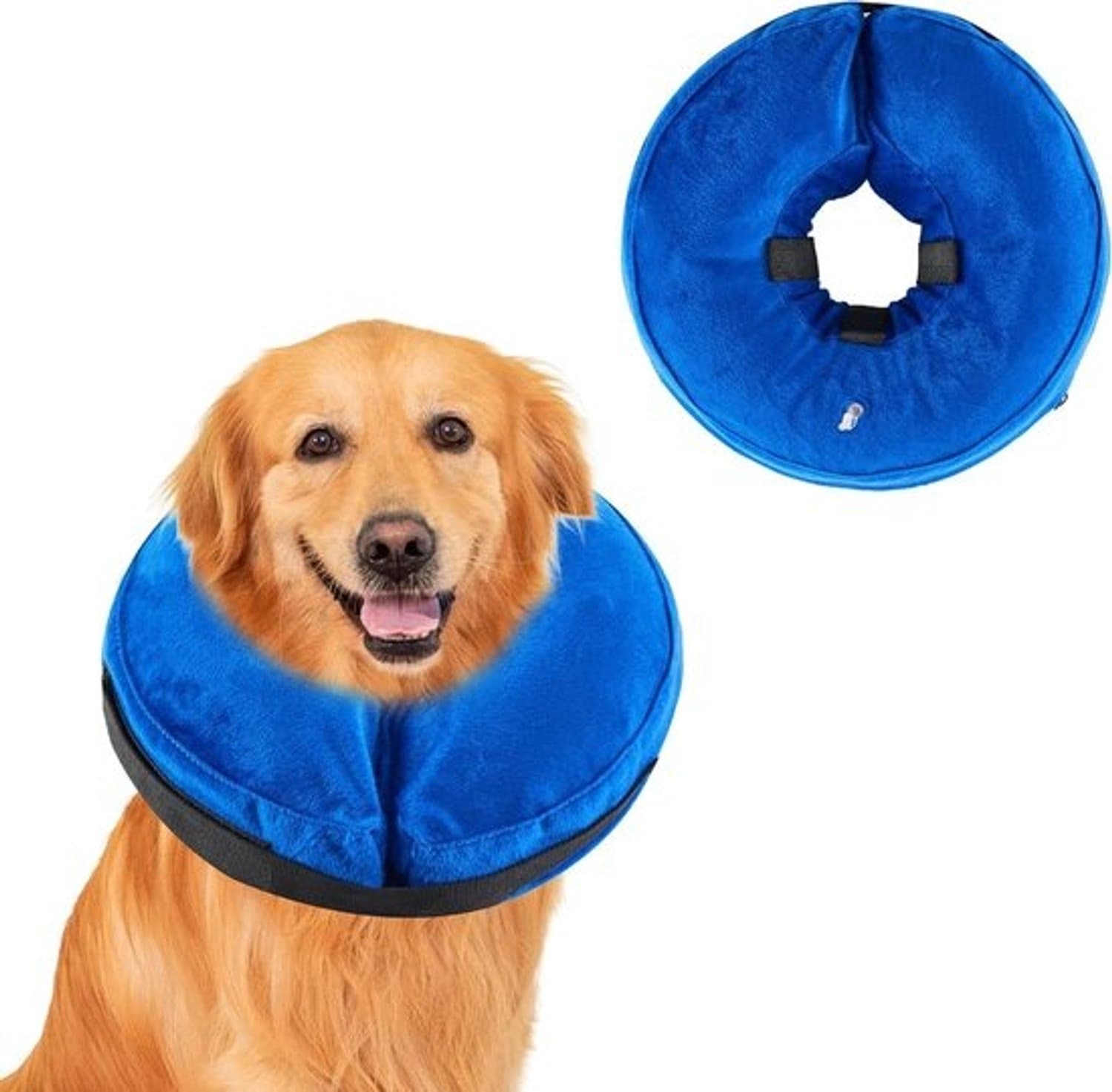 Opblaasbare halskraag voor honden - Maat L - Bescherming tijdens herstel na operaties en wonden