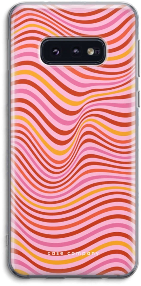 Case Company® - Hoesje geschikt voor Samsung Galaxy S10e hoesje - Pink Wave - Soft Cover Telefoonhoesje - Bescherming aan alle Kanten en Schermrand