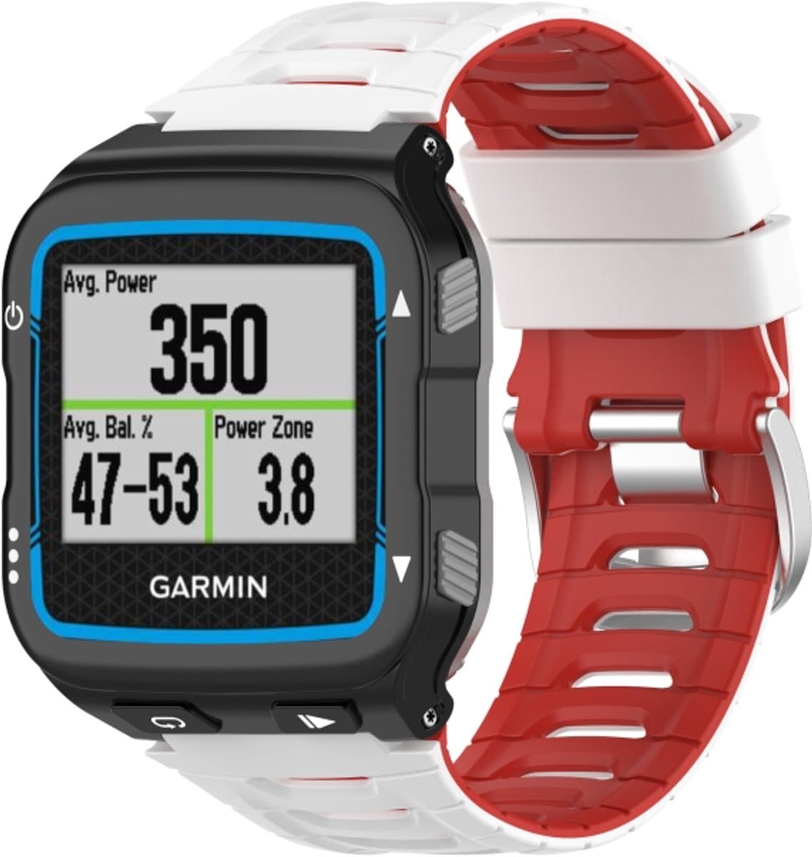 Voor Garmin Forerunner 920XT Two-Color Steel Buckle Watch Band (White+Red)