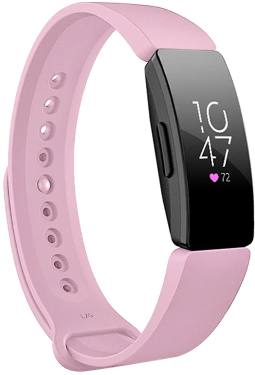 Smart Watch Snap Fastener Polsband Horlogeband voor Fitbit Inspire HR (roze)