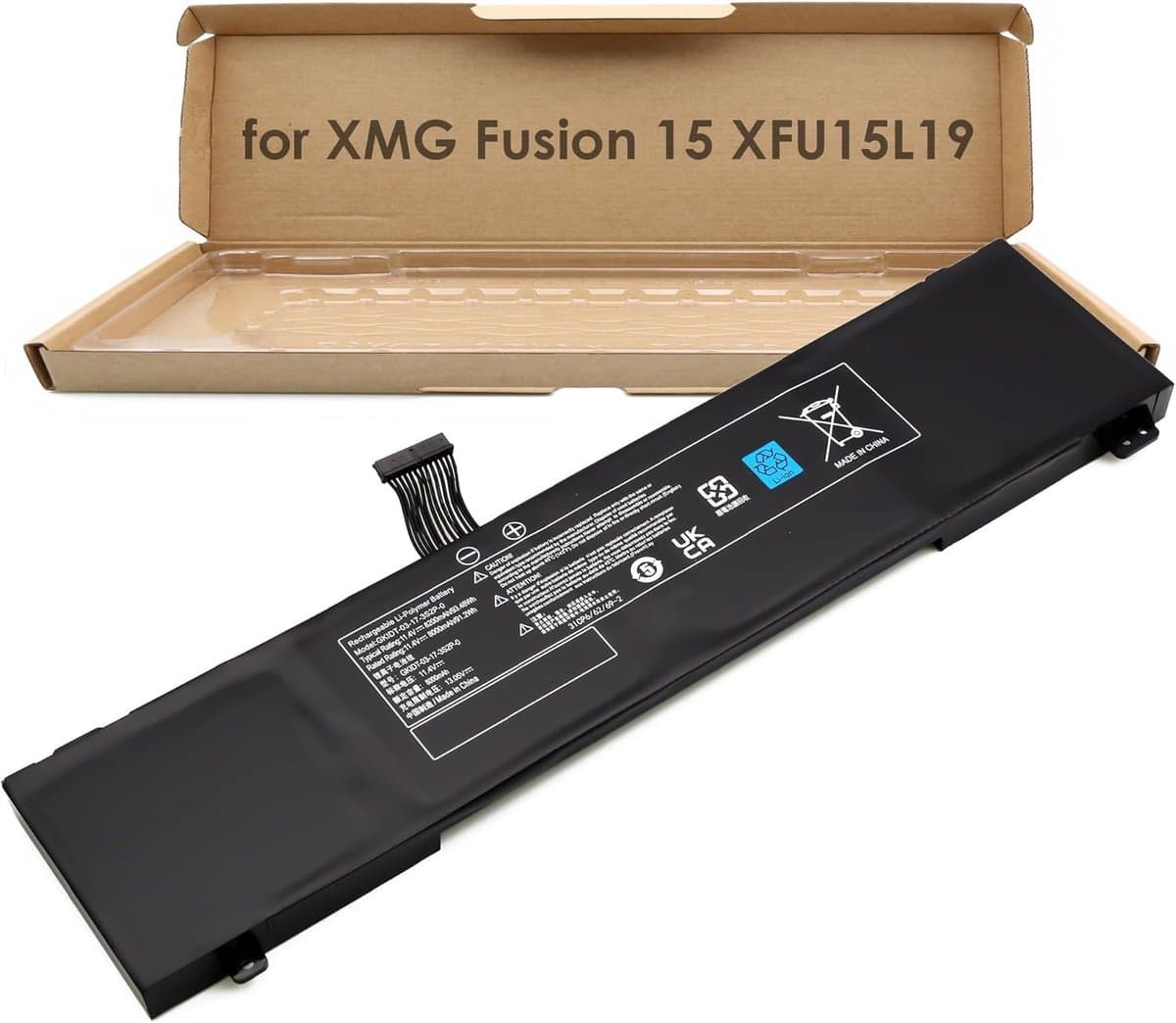 Laptopaccu voor Schenker XMG Fusion 15-serie - Vervangbare, krachtige en duurzame batterij