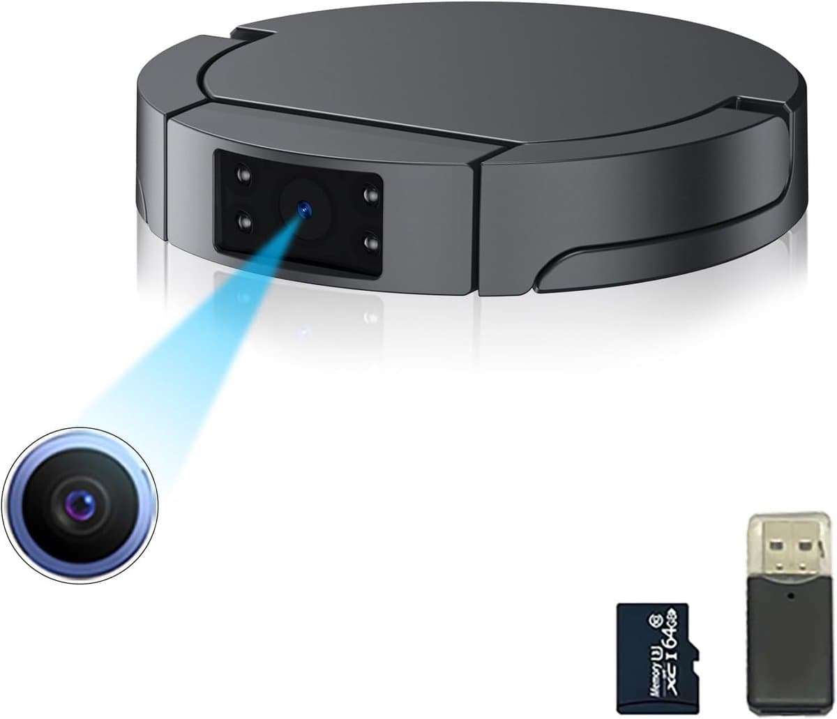 Verborgen Camera - Mini Beveiliging - Thuis Bewaken - Bewegingsdetectie Nachtzicht - 64GB Geheugen - Zwart