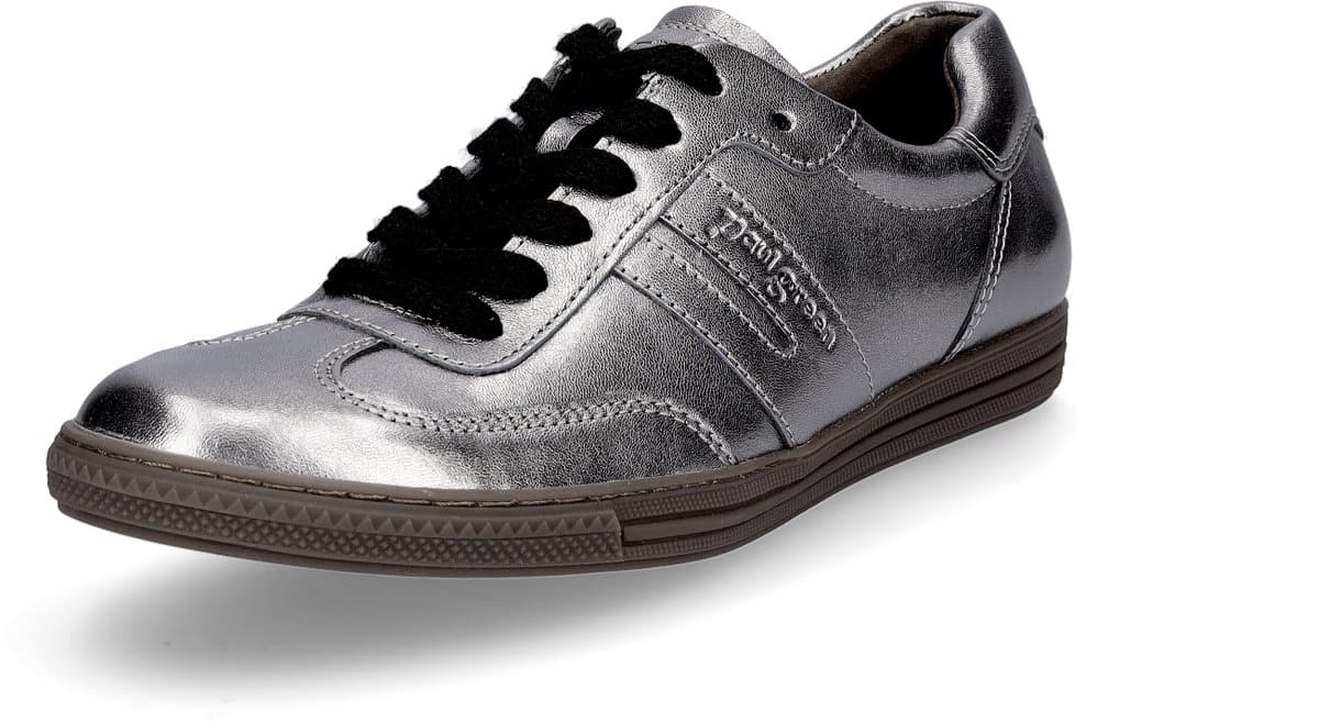 Paul Green dames sneaker grijs metallic 6