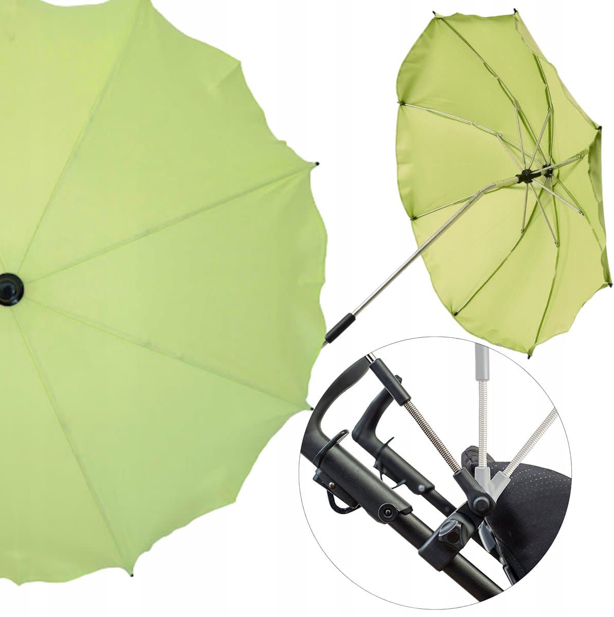 Universele Kinderwagenparasol XL met UV-bescherming - Pistache