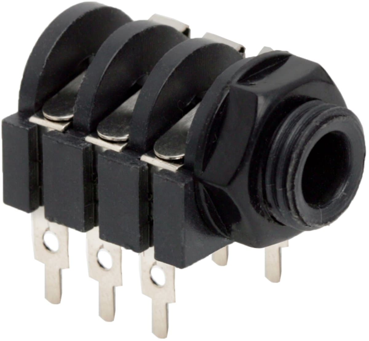 10x Jack Aansluiting 6,3 mm Stereo – PCB Jack Socket met Schakelcontact – Printmontage Audio Connector - 10 Stuks [05118]