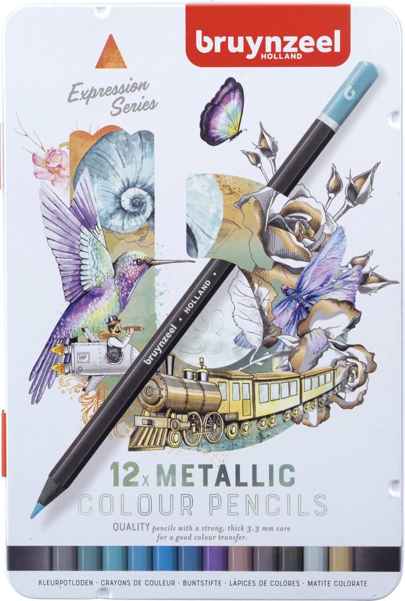 Bruynzeel Expression Kleurpotloden metallic tinten blik 12