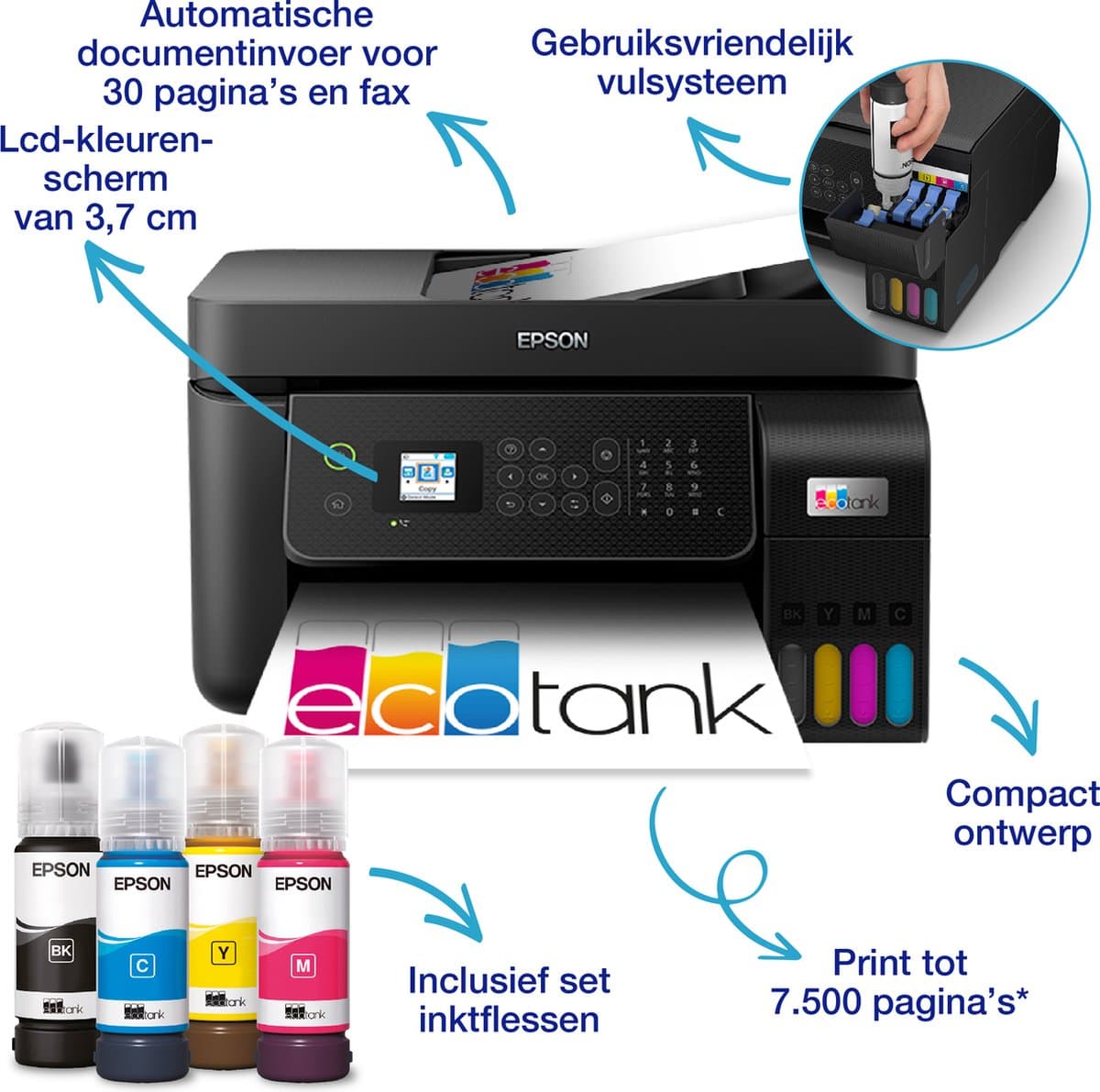 Epson EcoTank ET-4800 inkjet A4 5760 x 1440 DPI 33 ppm Wi-Fi