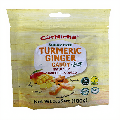 Corniche Suikervrije Gember Kauwtabletten Mango - 100 g