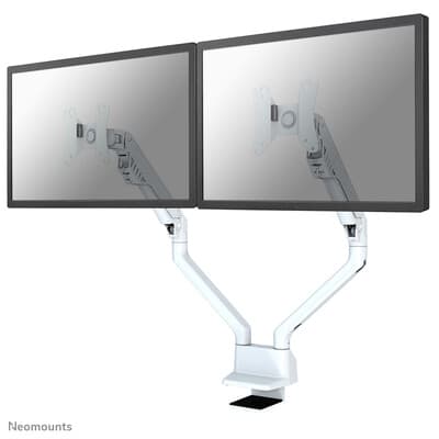 Neomounts FPMA-D750DWHITE2 Monitorarm 2 schermen - 10-32" - 2-8 kg/scherm - gasveer - 180°-stop - Topfix - wit