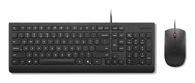 Lenovo Essential bedrade toetsenbord- en muisset, zwart, US/Euro-toetsenbord, inclusief muis, universeel, USB