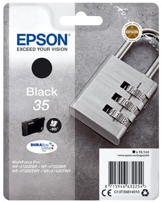 Epson Padlock enkelverpakking zwart 35 DURABrite Ultra inkt