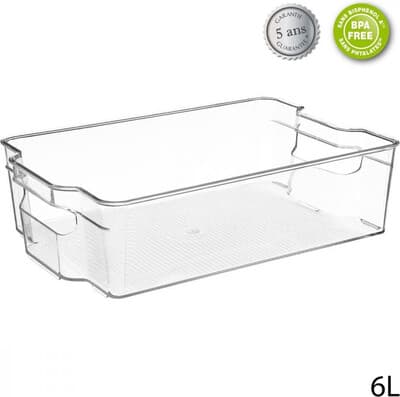 5five Opbergdoos voor koelkast - 6 liter, transparant, 21 x 31 cm