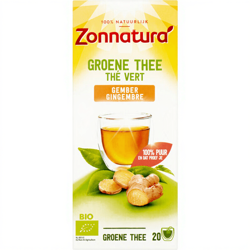 Zonnatura Groene thee met gember - 20 x 1,7 g