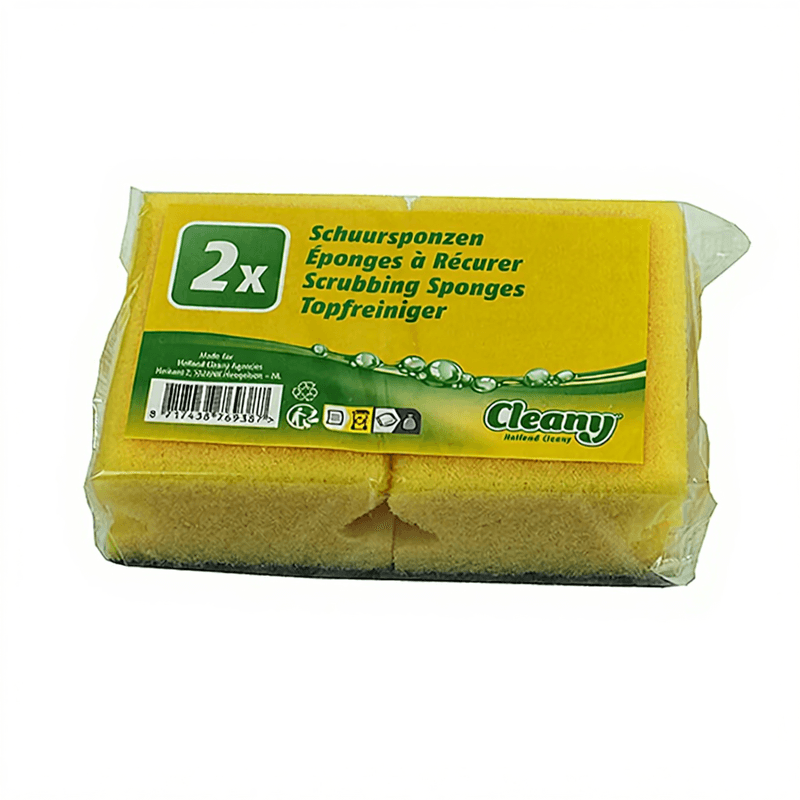 Schuursponzen met Handgreep, 2 Stuks (90x70x45mm)