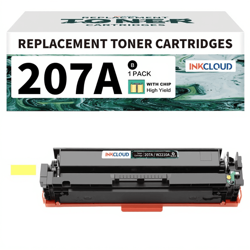 inkcloud 207A Toner met Chip compatibel voor HP m283fdw M255dw m255nw 1 Zwart