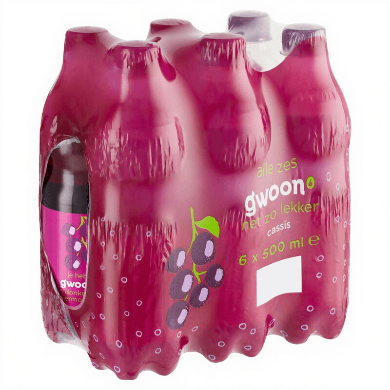 G'woon Zwarte Bessen Soda - 6 x 500 ml