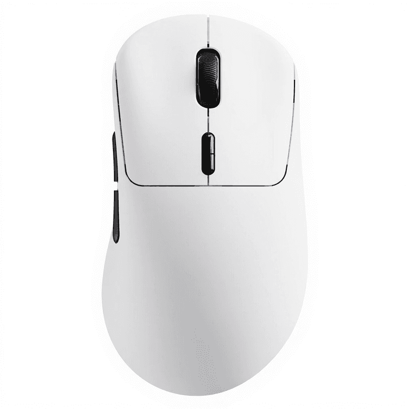 Rapoo VT3 Draadloze Gaming Muis, True 8K Draadloze Polling Rate, 53 g Lichtgewicht, Tot 750 Uur Batterijduur, Nordic nRF54L15 MCU, 100-Miljoen Mechanische Schakelaars, 10 Programmeerbare Knoppen, Macro-ondersteuning - Wit