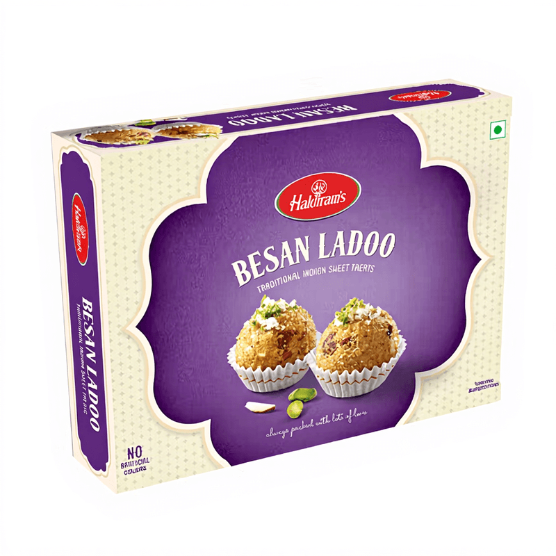 Haldiram's Klassieke Ladoo van kikkererwtenmeel 400 g - Besan Ladoo