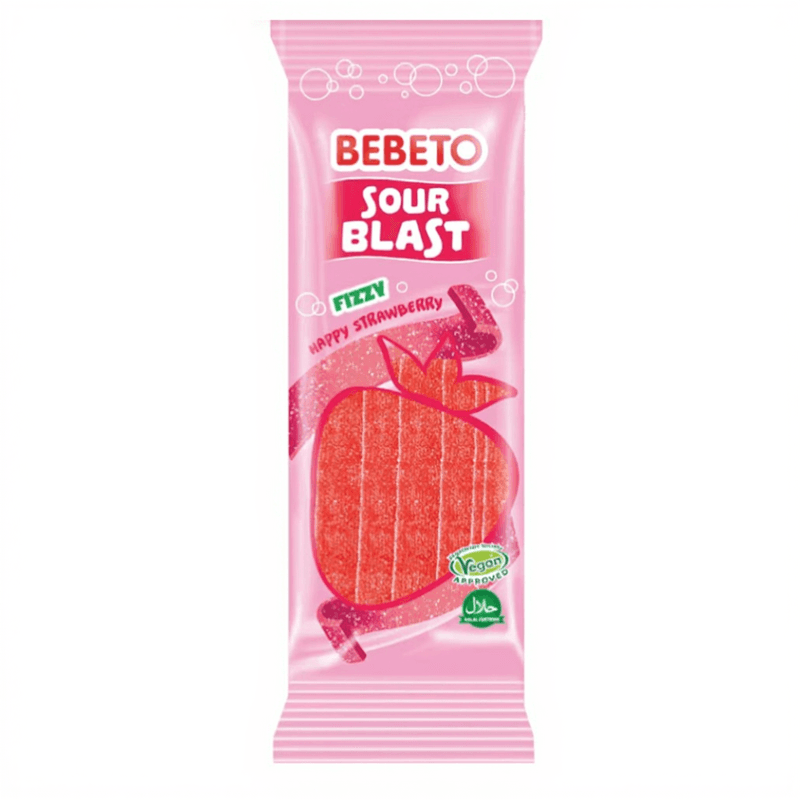 Bebeto Sour Blast Happy Aardbei - 180 g