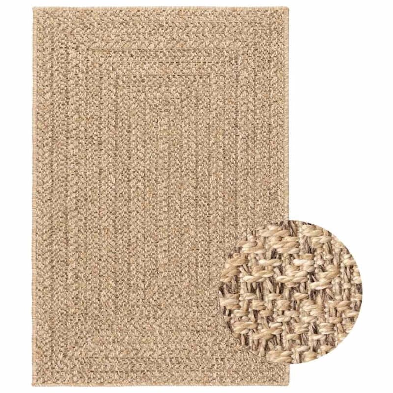 vidaXL ZIZUR Binnen/Buiten Tapijt - Jute Look, 120 x 170 cm, Bruin