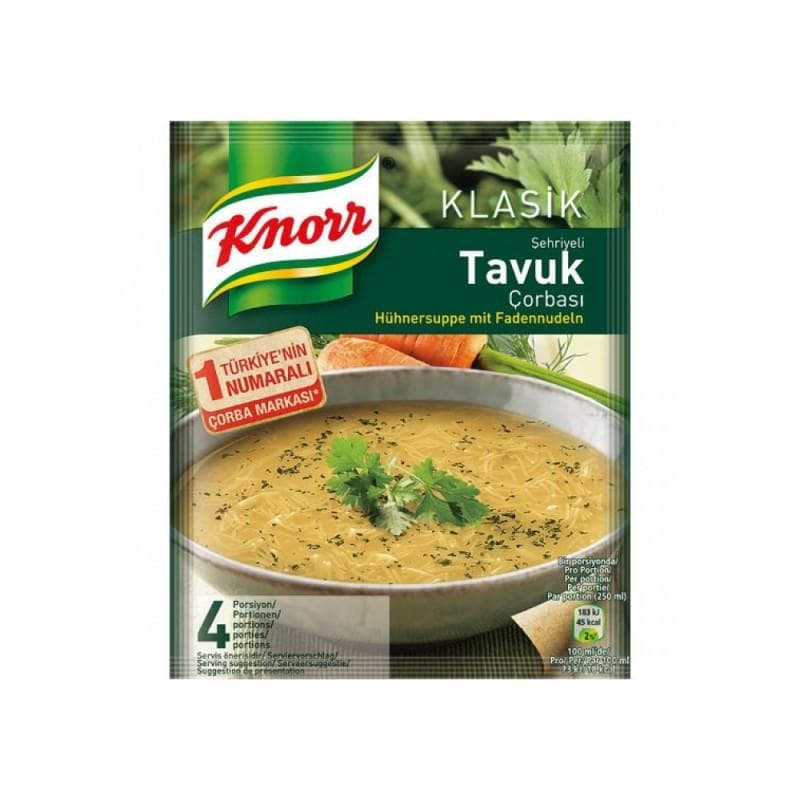 Knorr Sehriyeli Tavuk Corbasi (Chicken Vermicelli Soup) 54g Turkish