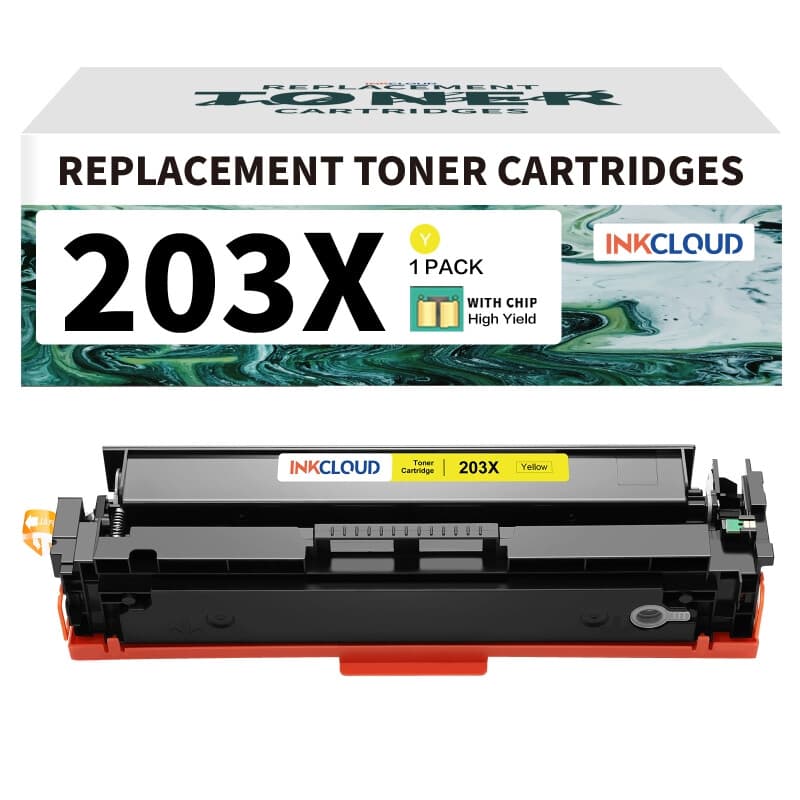 inkcloud 203X/203A Tonercartridges voor HP CF540X/CF540A M281fdw M254dw 1 Geel