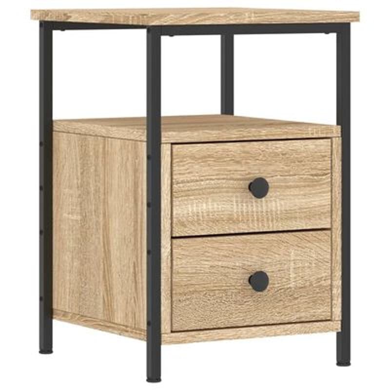 vidaXL Nachtkastje - Houten afwerking Sonoma eiken, 34 x 35,5 x 50 cm