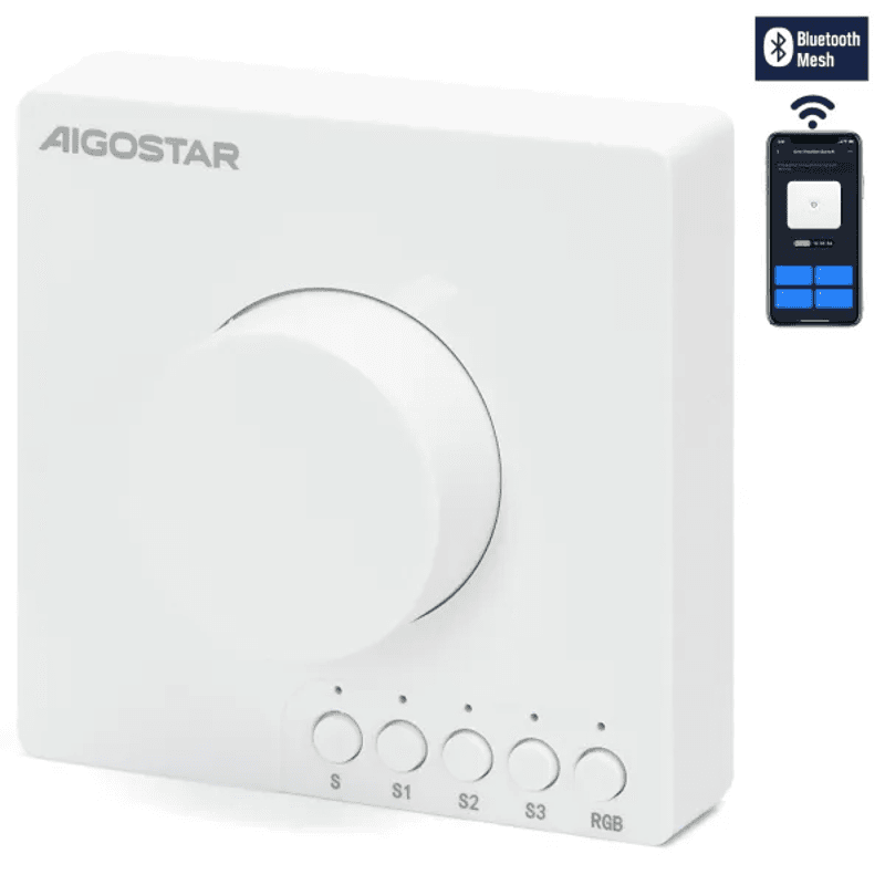 Aigostar Bluetooth mesh version/Smart wall switch socket/DC knob dimmer switch/IT