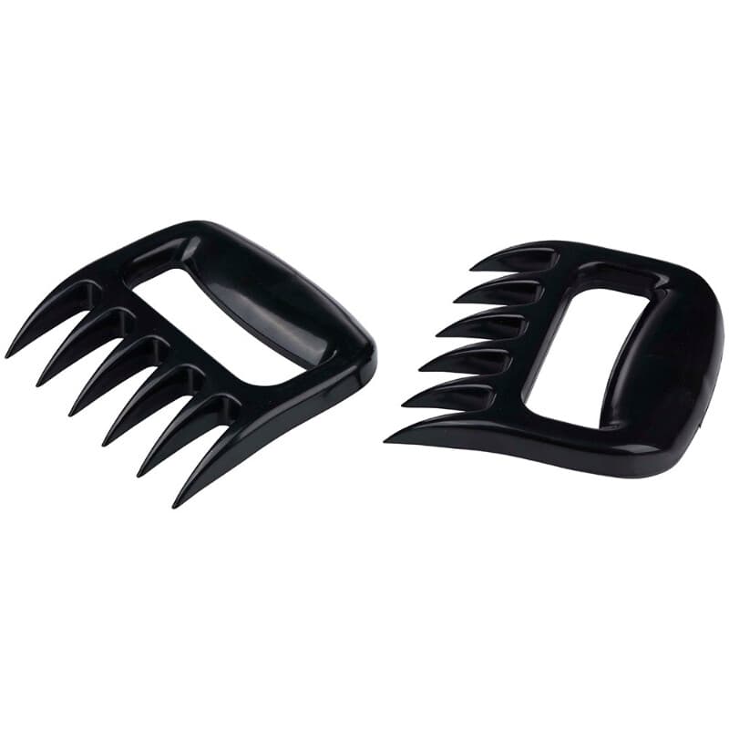 Alpina barbecue vleesklauw set - 2 stuks, zwart