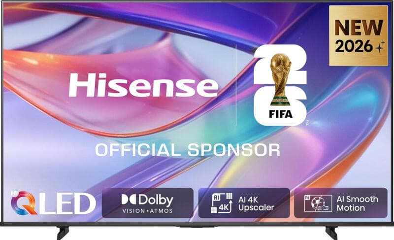 Hisense 50E7S SmartTV - 50 inch - 4K Hi-QLED - 2026 - Hi-QLED Colour - Dolby Vision Atmos - AI 4K Upscaler - AI Smooth Motion - Game Mode Plus - Filmmaker Mode