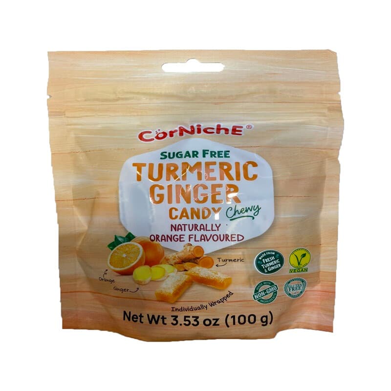 Corniche Suikervrij Gemberfudge Sinaasappel 100g