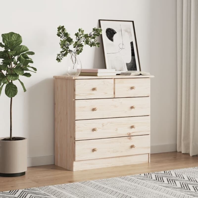 vidaXL ALTA Ladeblok - Massief grenenhout, 77 x 35 x 73 cm