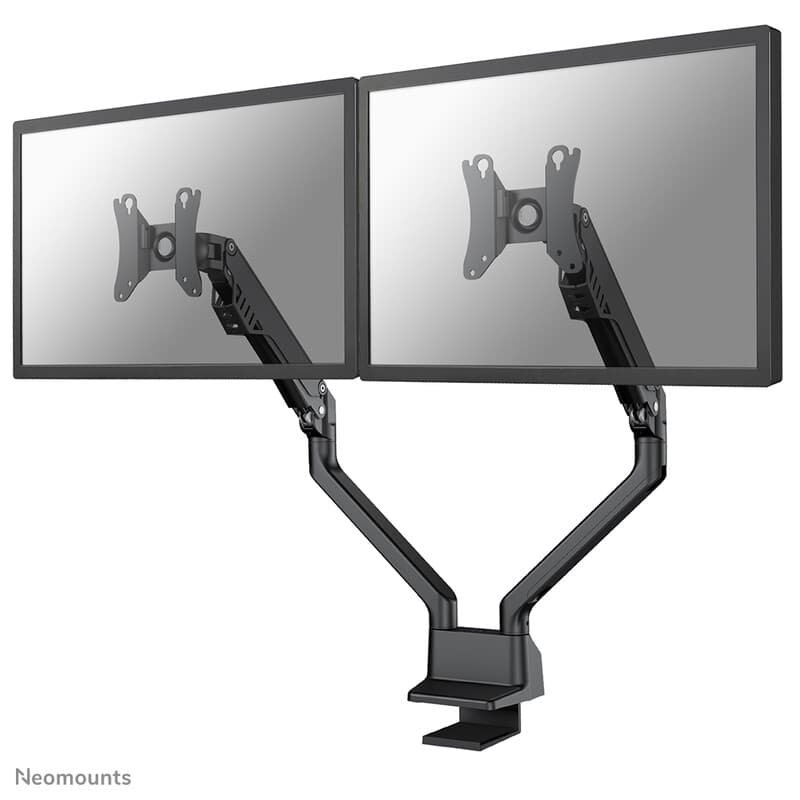 Neomounts FPMA-D750DBLACK2 Monitorarm 2 schermen - 10-32" - 2-8 kg/scherm - gasveer - 180°-stop - Topfix - zwart