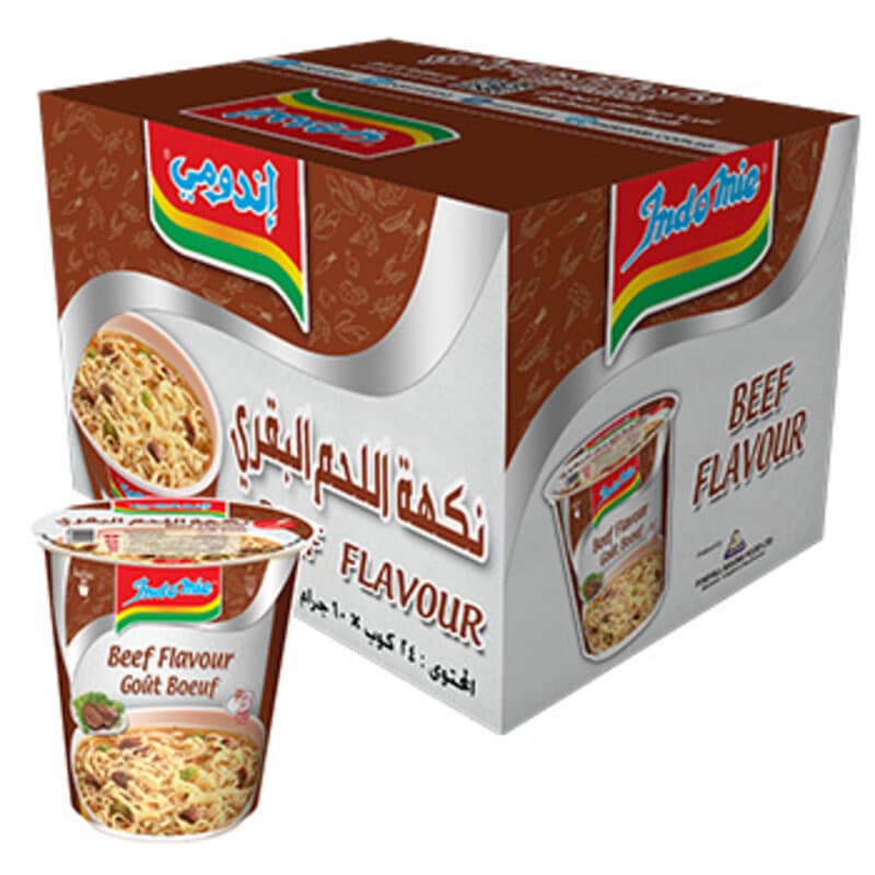 Indomie noodle beker rundvlees 8 x 58 g 1 doos