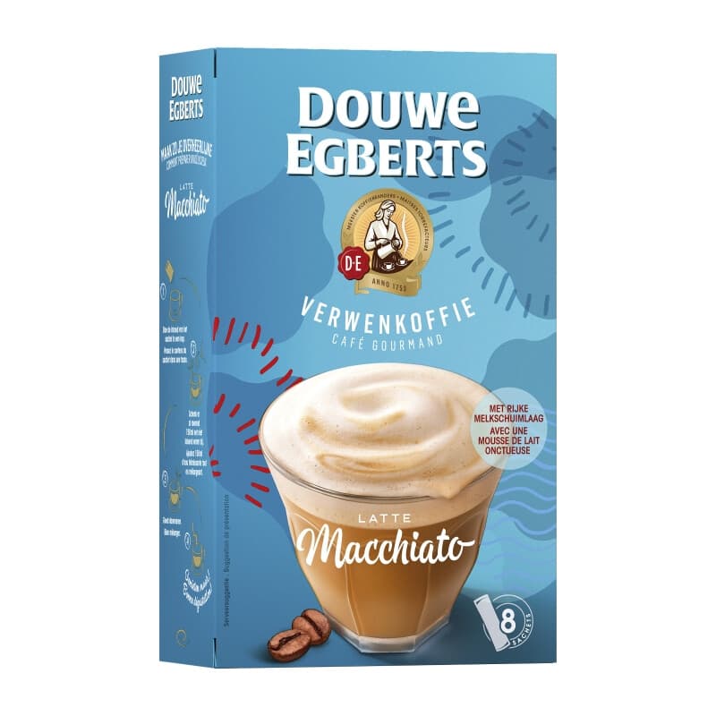 Douwe Egberts Volkoren Latte Macchiato Instant Koffie - 8 pcs