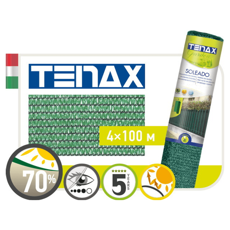 TENAX Jamaica Privacy Screen&Shade Mesh - 4,00 x 100 m, Groen