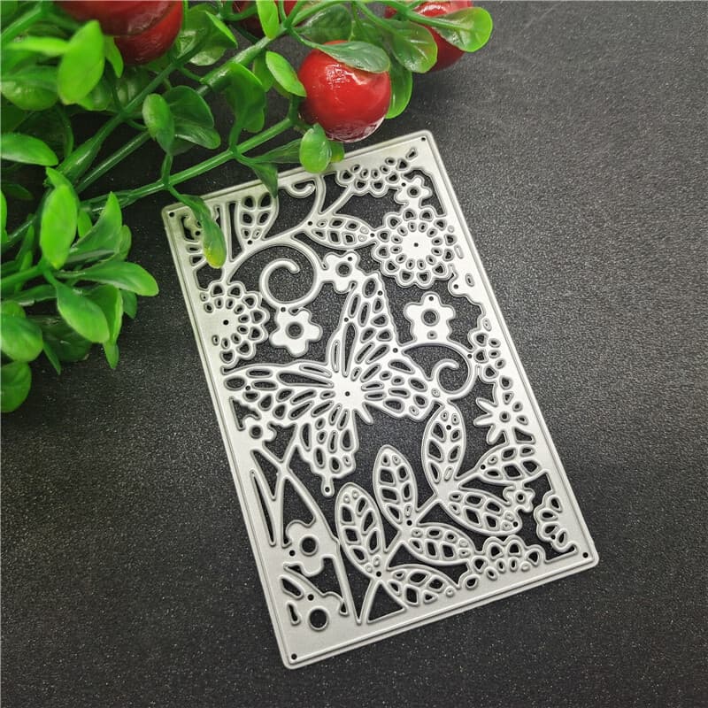 Creative voor vlinder metalen snijvormen stencils scrapbooking reliëfwerkzaamheid papieren kaarten album decoratie, een vlinder en een groene blad