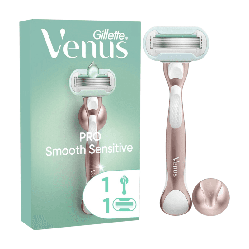 Gillette Venus Pro Smooth Sensitive Scheersysteem - Voor de Gevoelige Huid - 1 Handvat + 1 Scheermesje