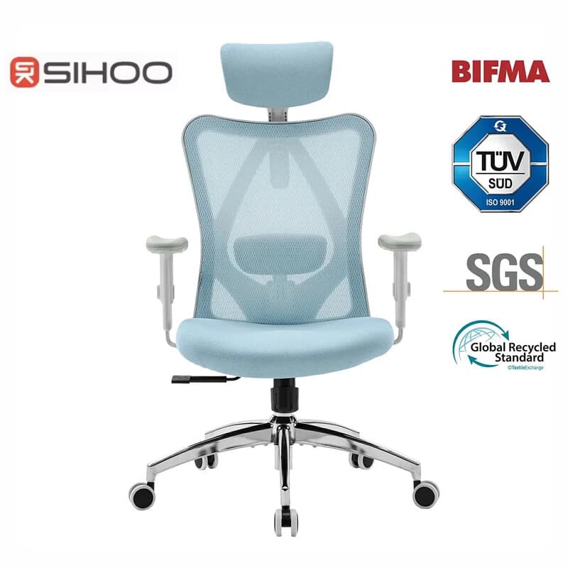 Sihoo M18 ergonomische bureaustoel (Morandi blauw)