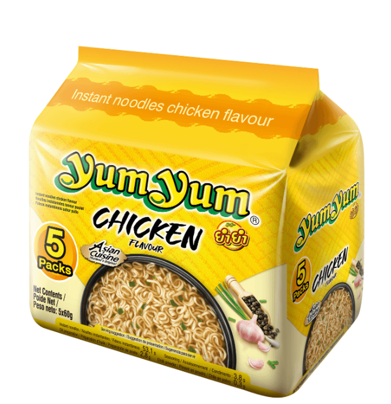 Yum Yum Kip Bami Noedels 5-Pack (5 x 60g)