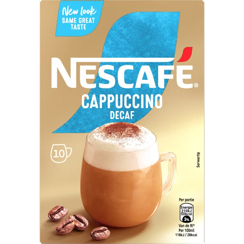 Nescafe Gold Cappuccino Unsweetened Decafe 10 sticks