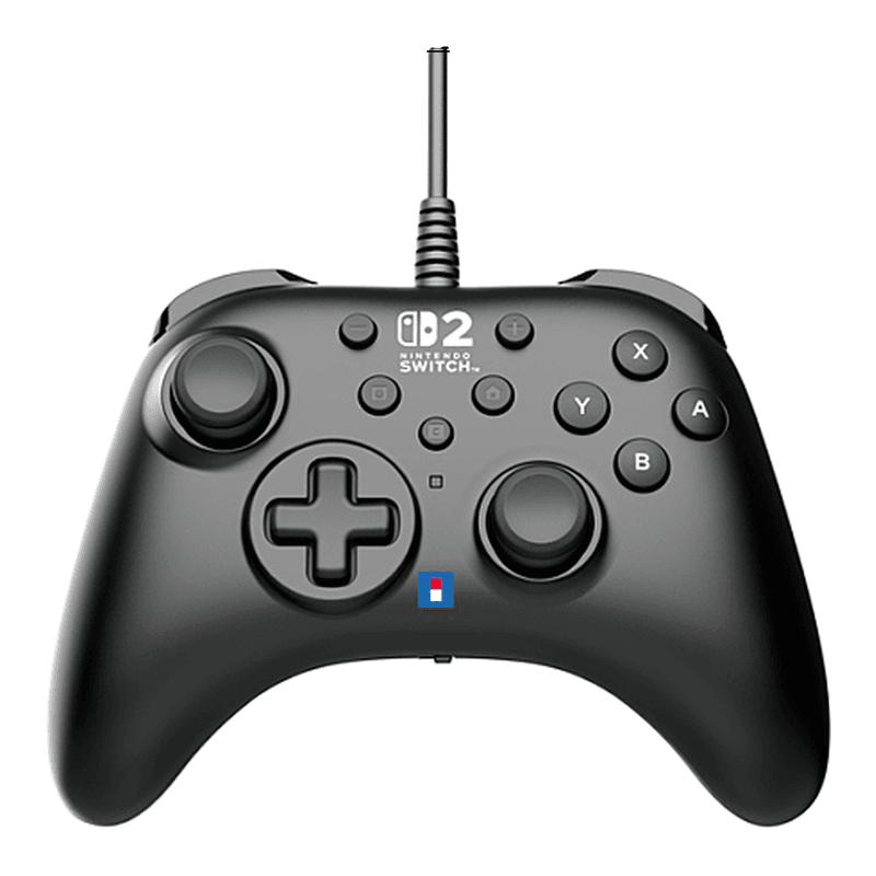 HORI - HORIPAD Turbo Wired Controller voor Nintendo Switch 2 - Zwart - Officieel gelicentieerd door Nintendo