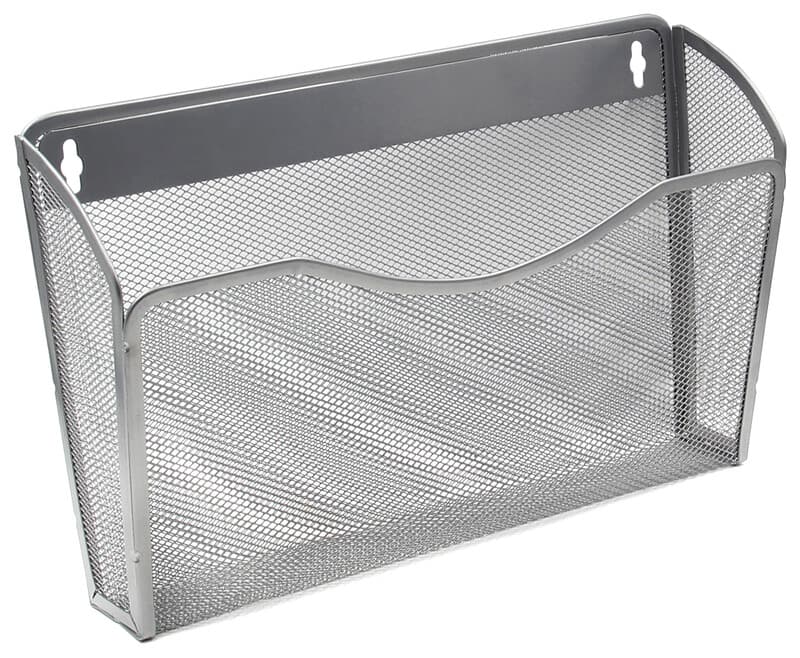 Senhoglb 1-vaks wandmonteerde mesh-brievenhouder, landschap, A4, zilver, Jaarwissel-actie, Top cadeauartikelen
