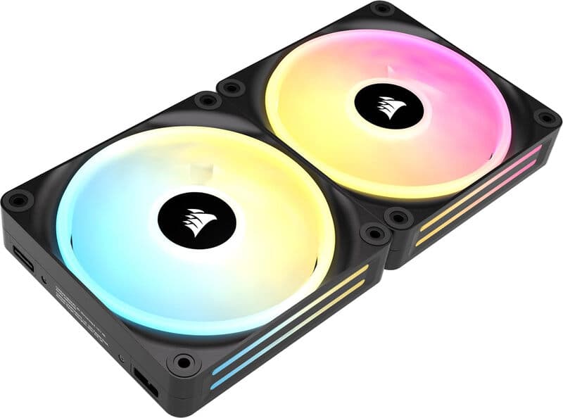 Corsair QX140 RGB-starterset - Zwart (set van 2) - 140 mm