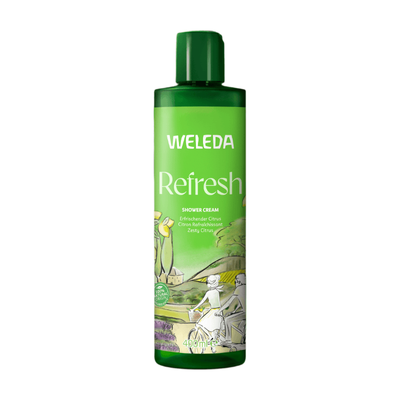 WELEDA Refresh Douchecrème - Frisse Geur Van Citrus & Litsea Cubeba - Activeert & Verfrist - 100% Natuurlijke Ingrediënten - 400 ml