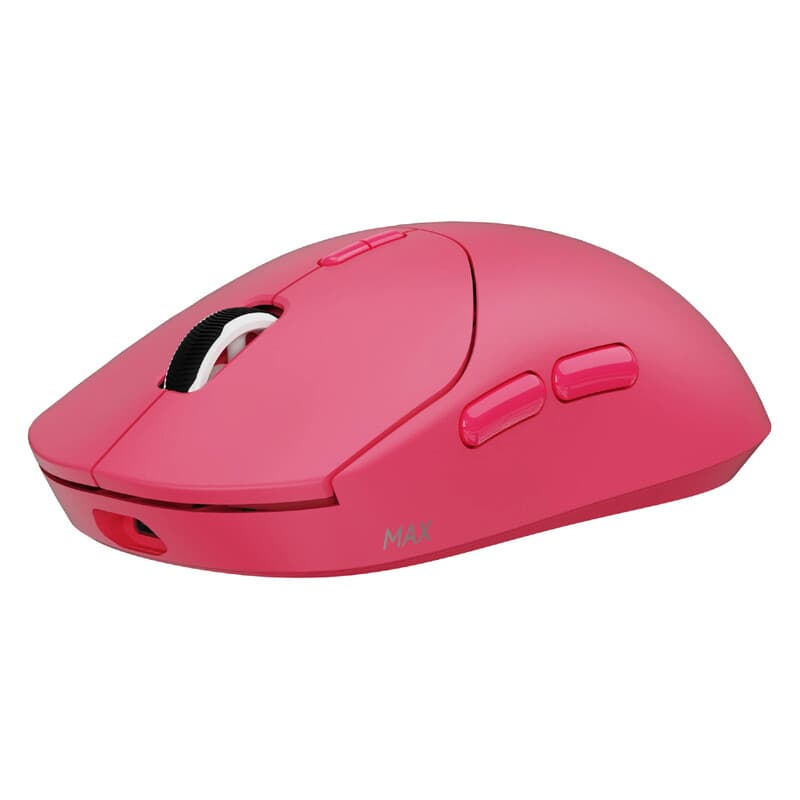 RAPOO VT2 MAX draadloze gamingmuis, echte 8K-pollingsnelheid, lichtgewicht 53 g, batterijduur tot 750 uur, Nordic nRF54L15 MCU, optische schakelaar met 120 miljoen schakelingen, 10 programmeerbare knoppen, macro-ondersteuning - roze
