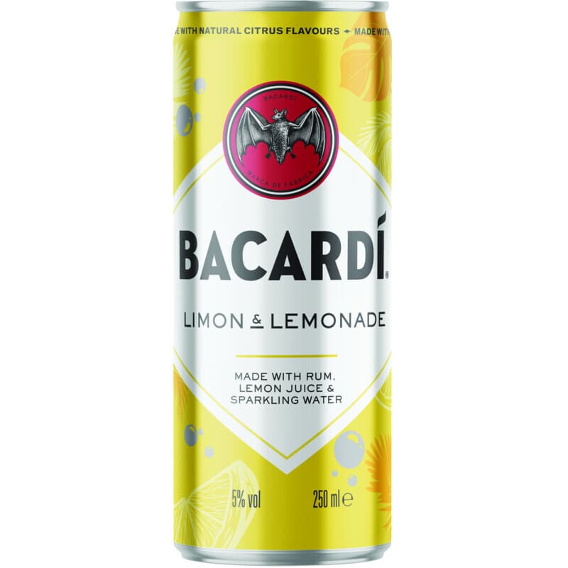 Bacardi Limon Citroenlimonade Cocktail - 250 ml